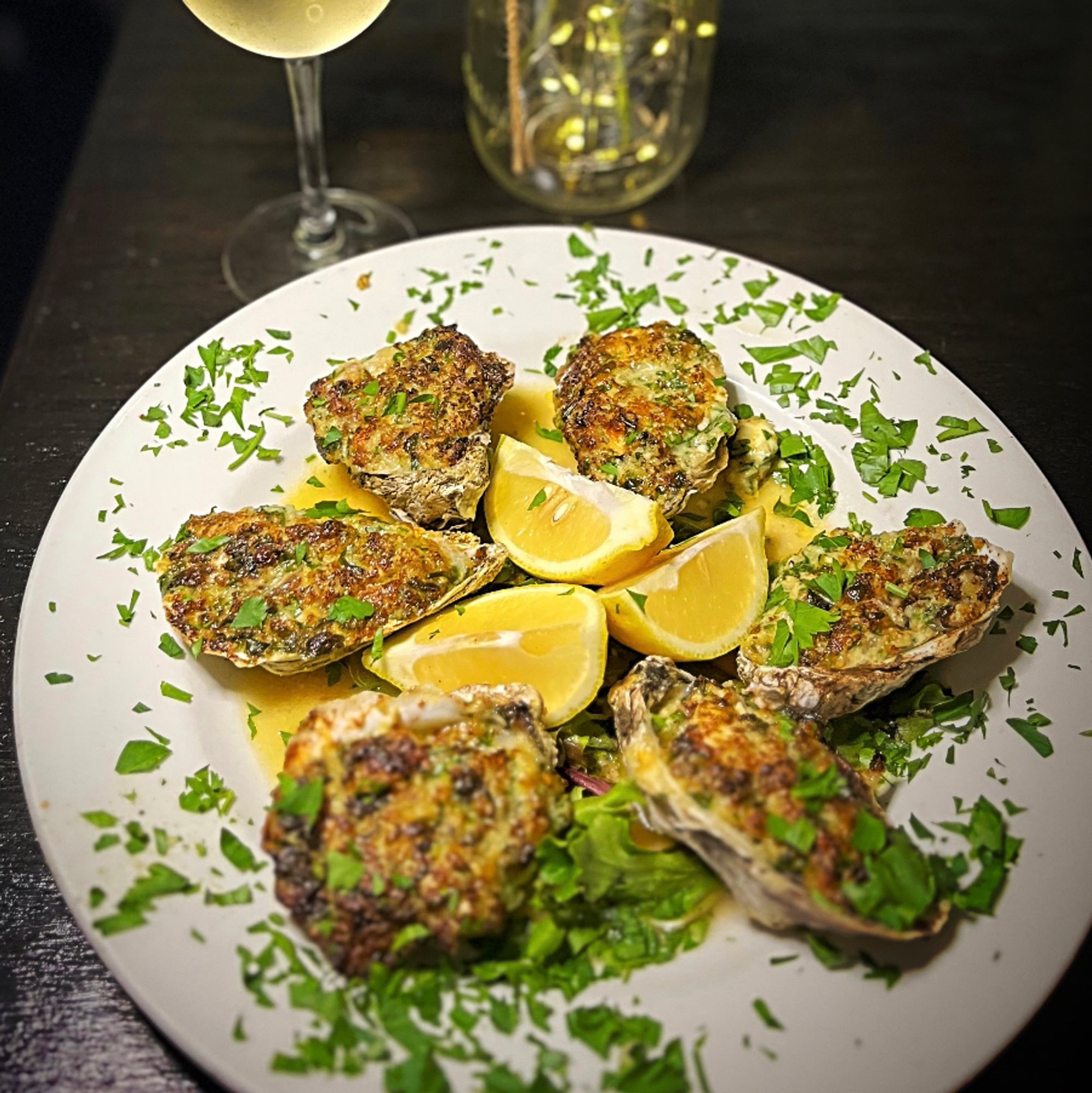 Oysters Rockefella (½ dozen)