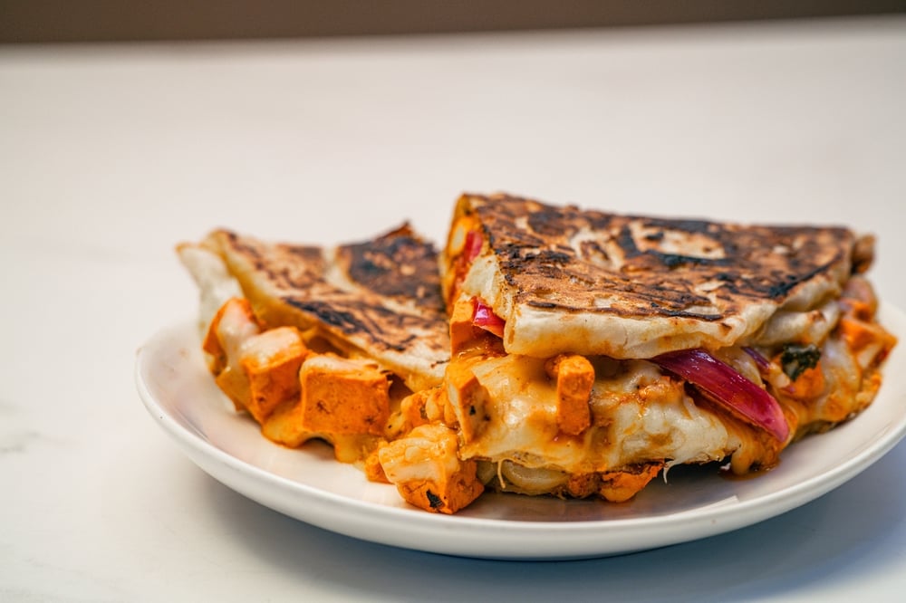 Paneer Tikka Naanwich with Masala Fries
