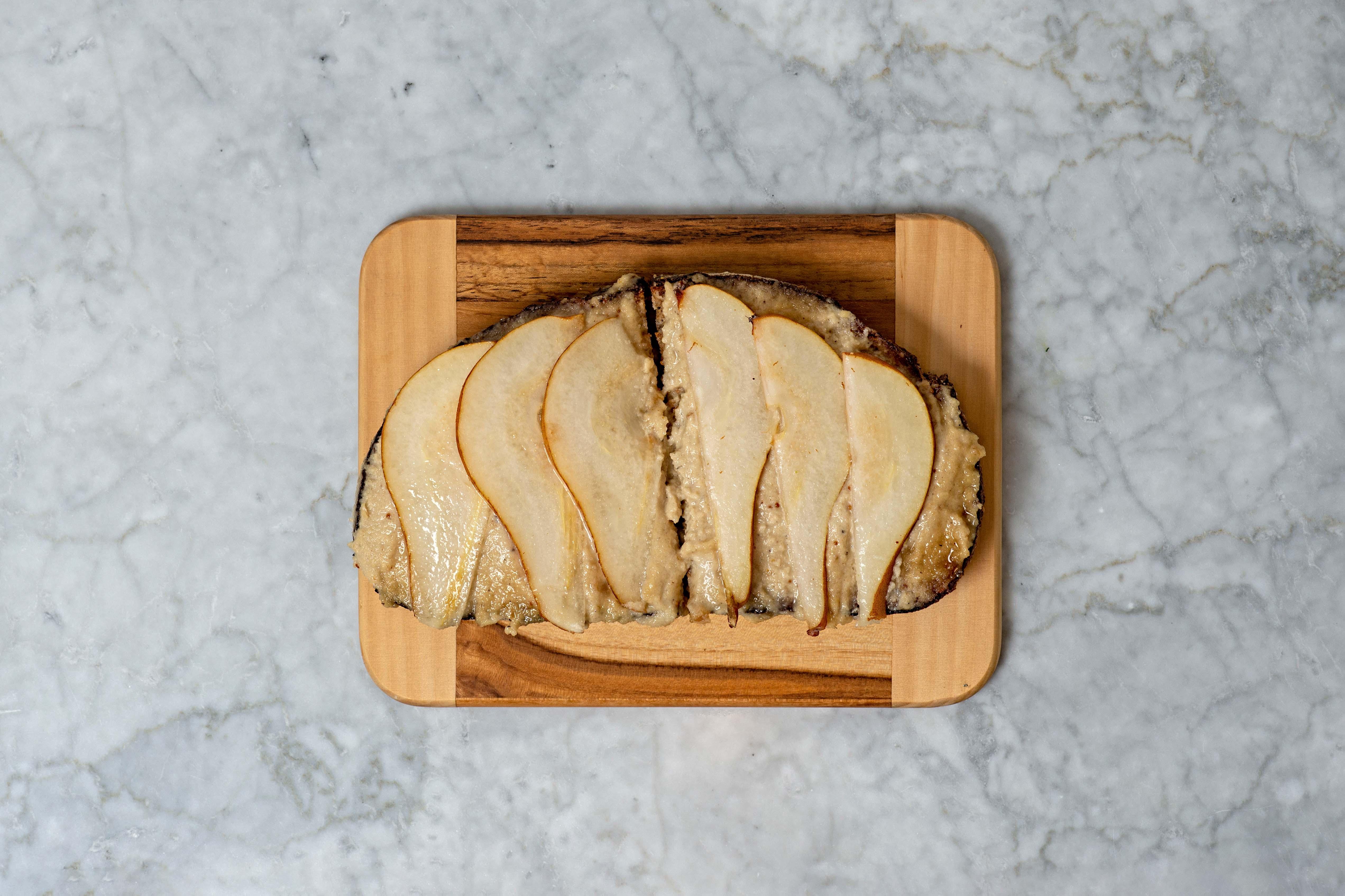 Cashew Ricotta, and Pear Toast