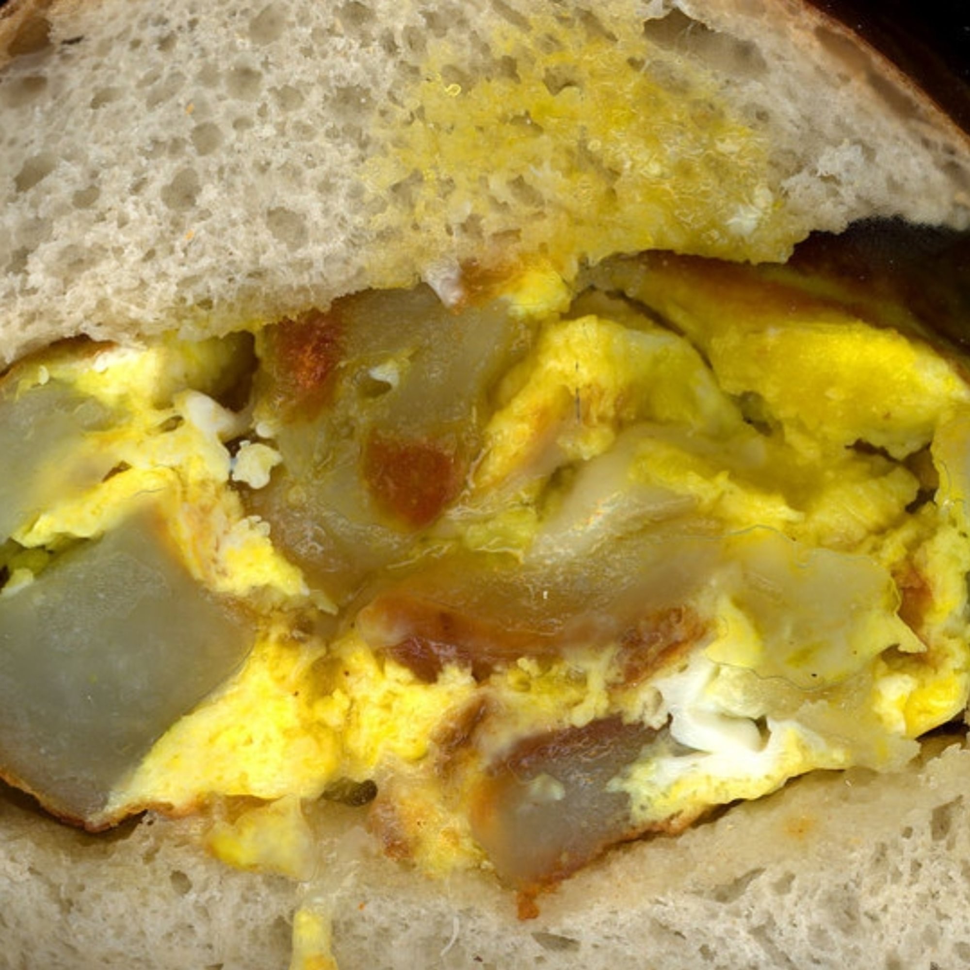 Potato and Egg Sandwich