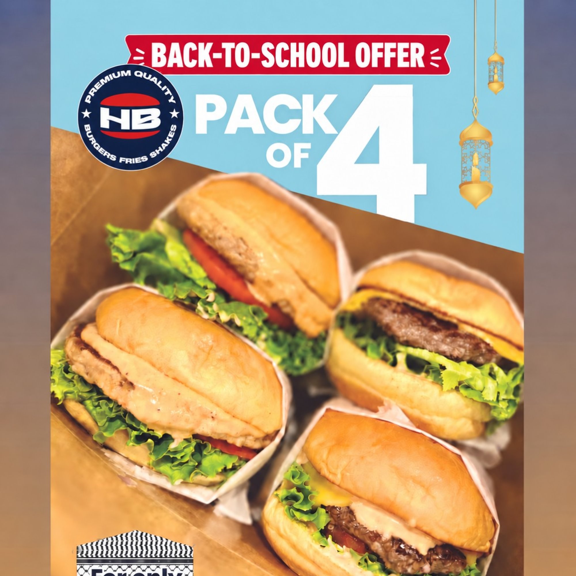 Pack of 4 - 2 Grilled Chicken Sandwich & 2 Original Burger