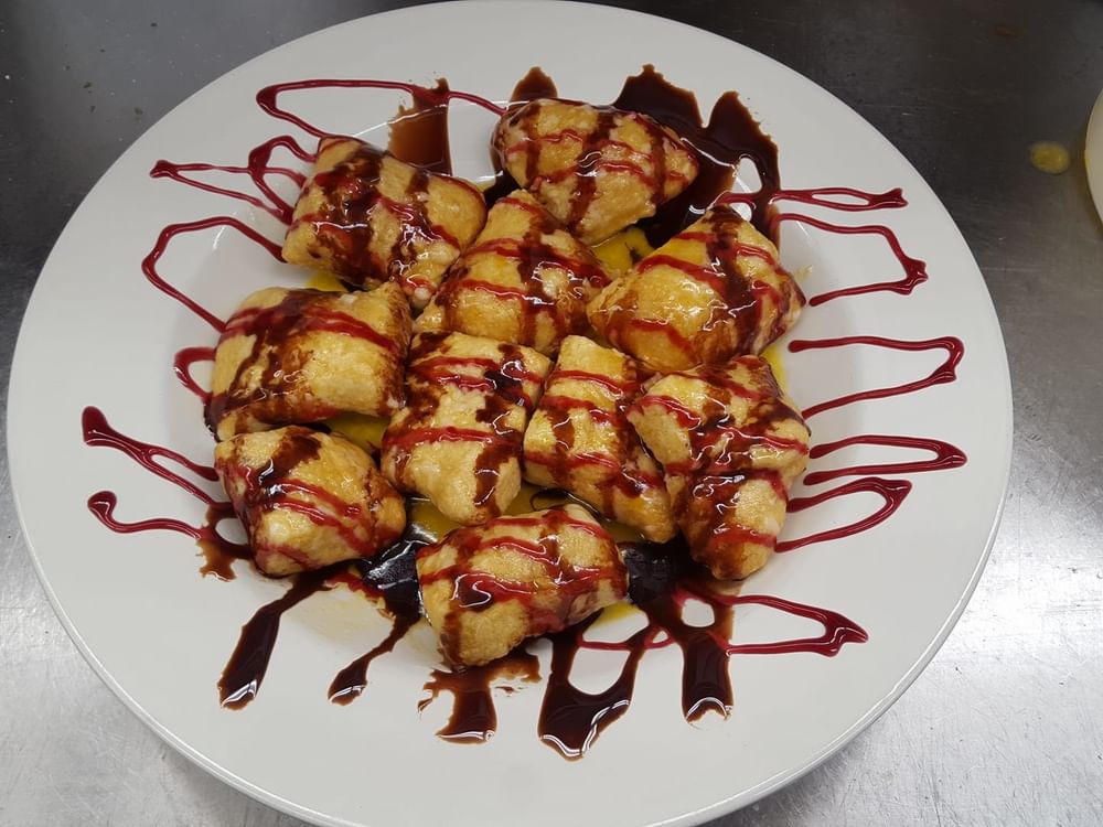 Chocolate Raspberry Fried Dough