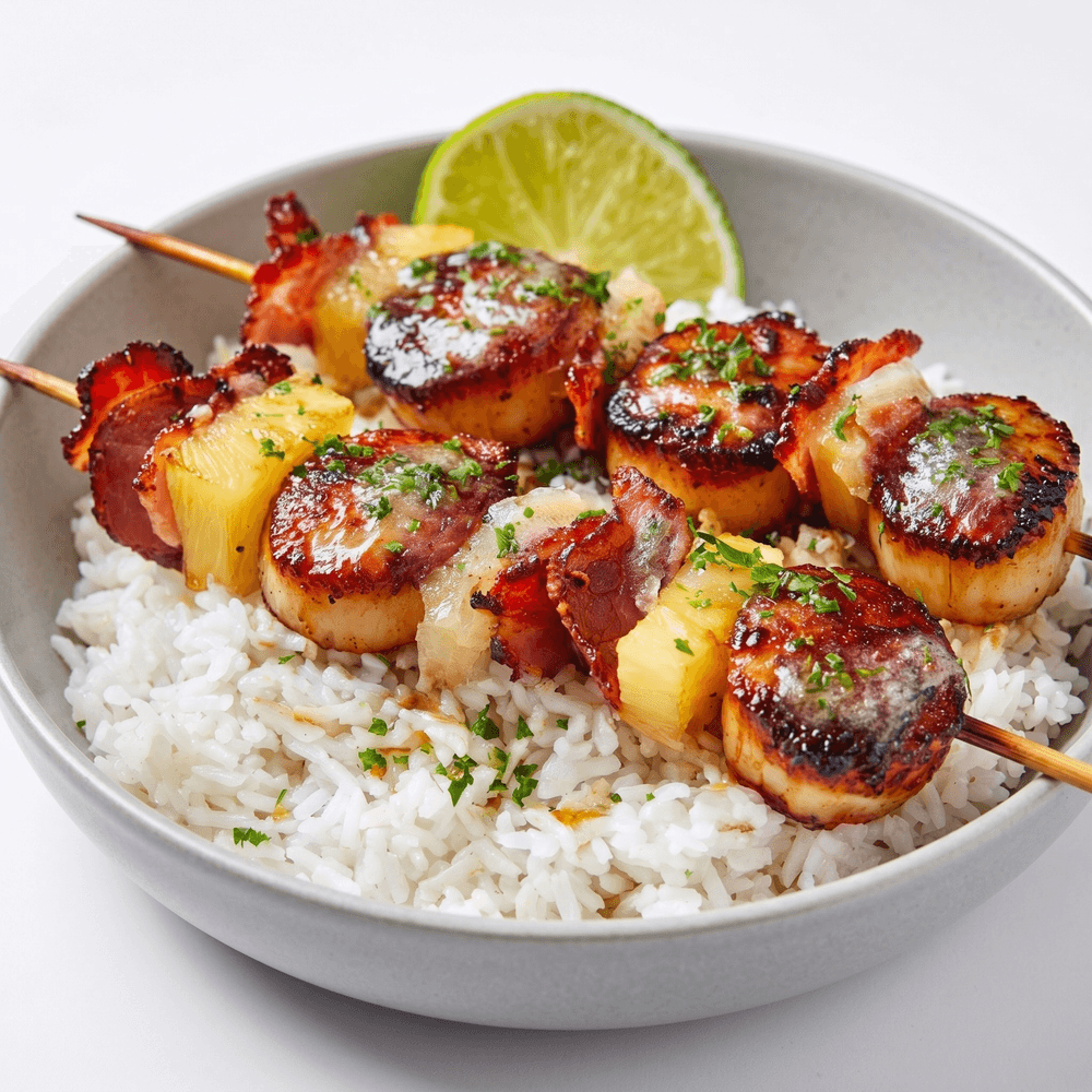 Bacon Wrapped Summer Scallops