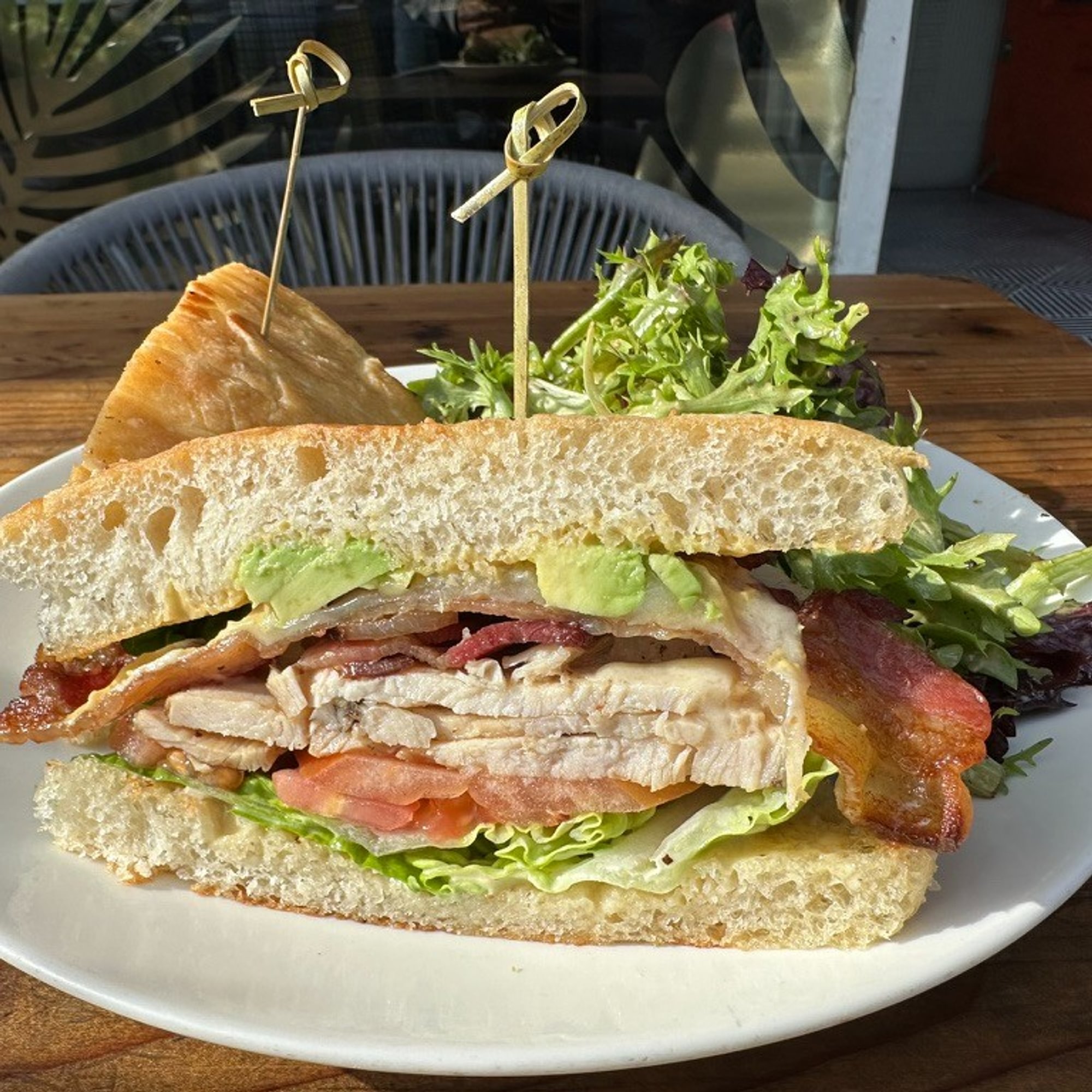 California Club with mixed greens salad