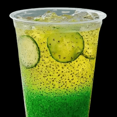 Cucumber Lemonade with Chia Seeds