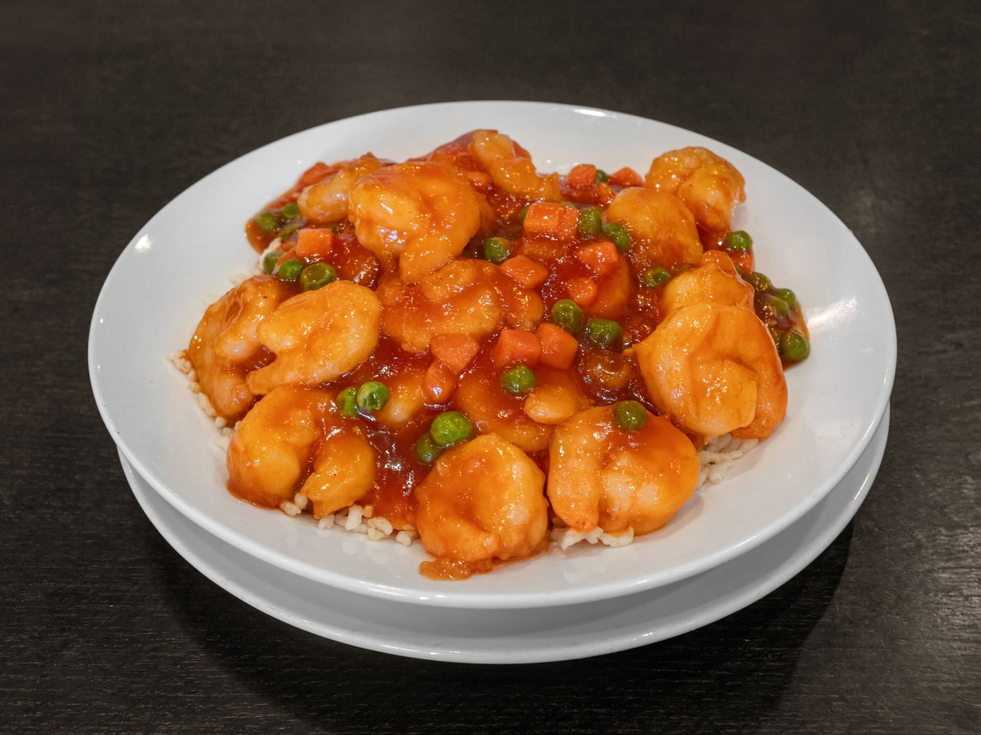Shrimp with sizzling rice / 虾仁锅巴