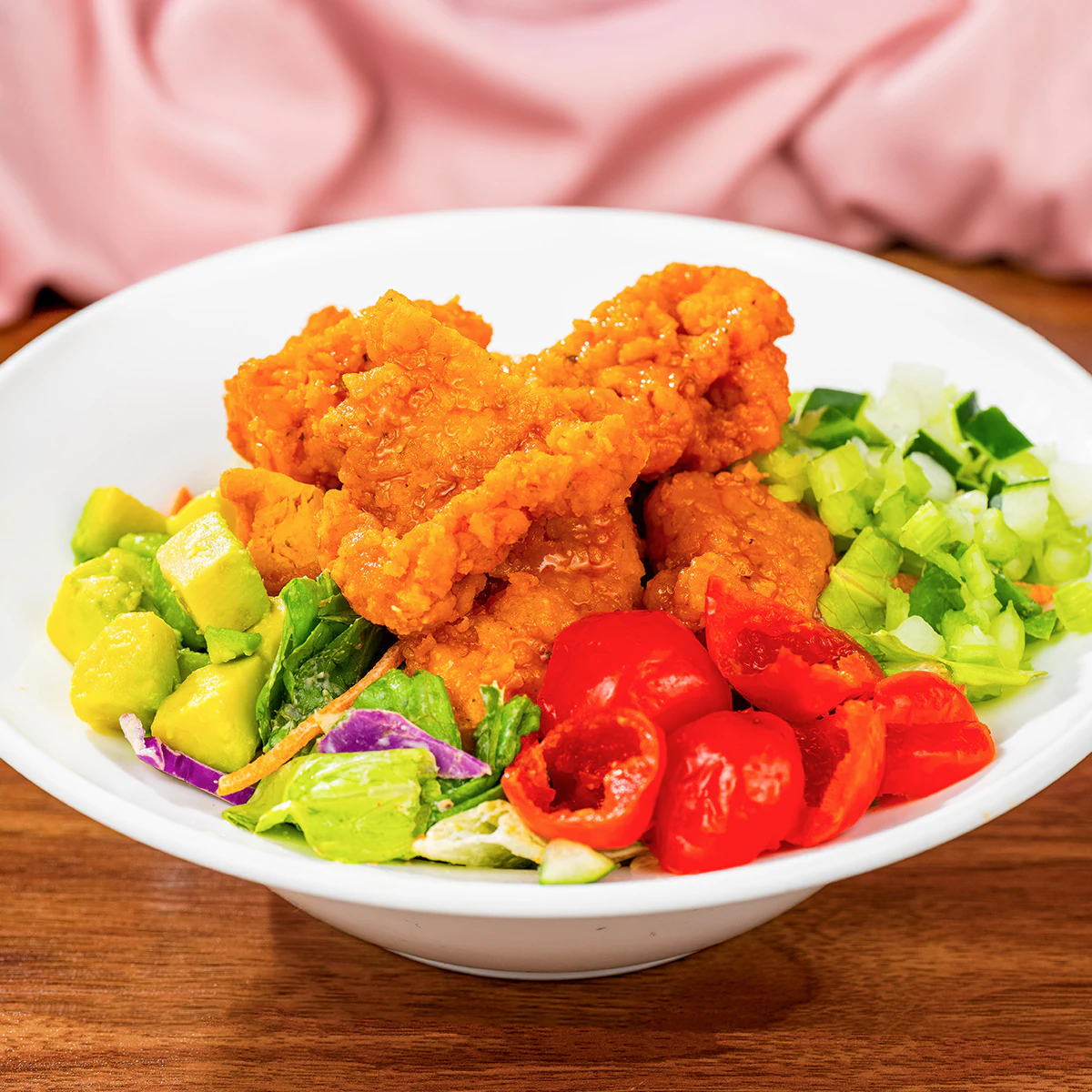 Hot Honey Buffalo Chicken Chef Salad