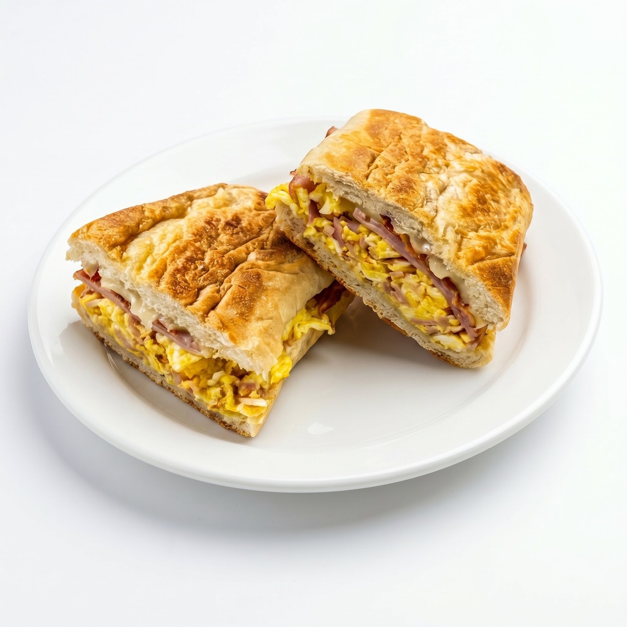 Ham, Bacon, Egg & Cheese Sandwich