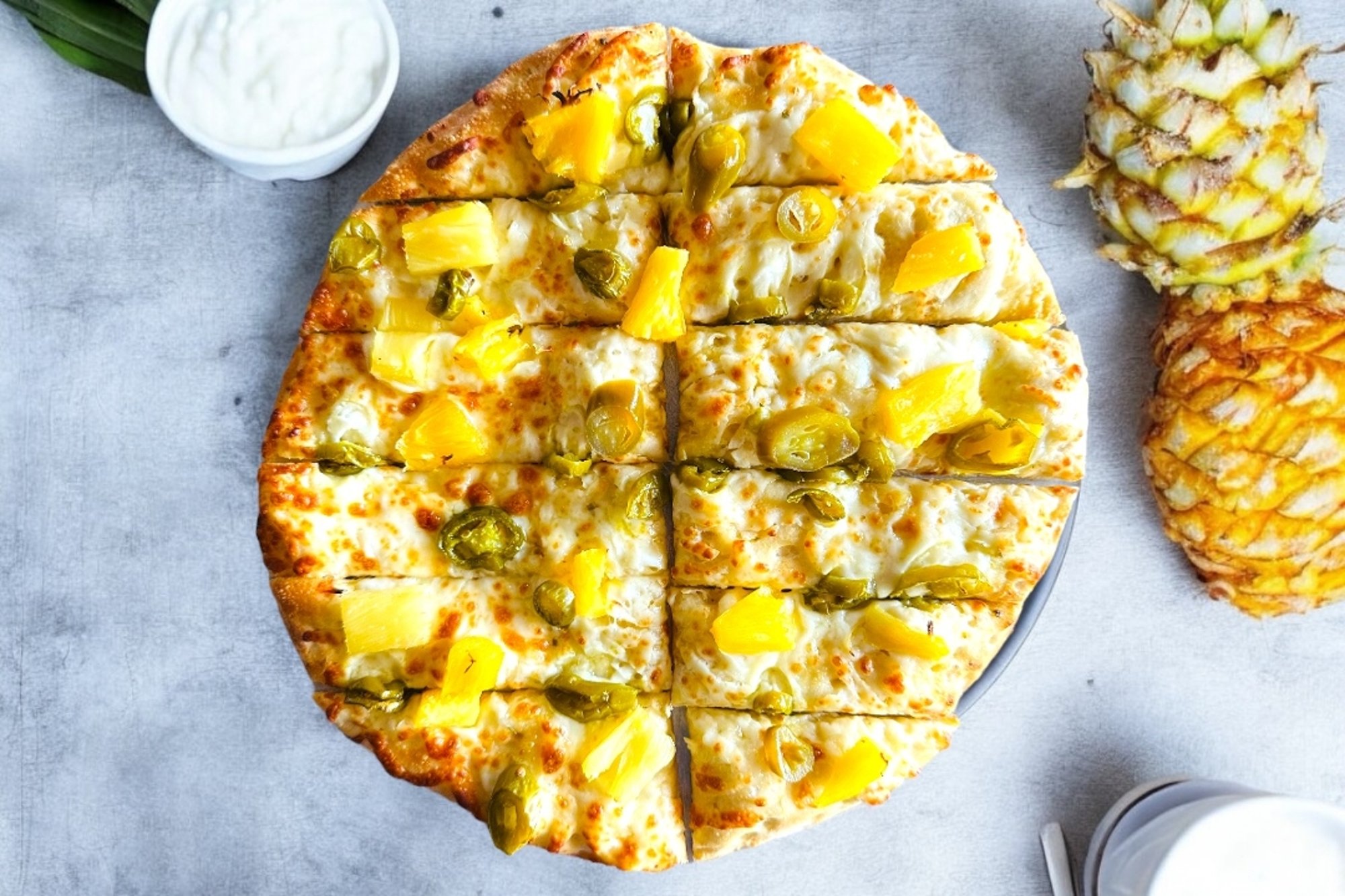 Garlic Bread with Jalapenos and Pineapple