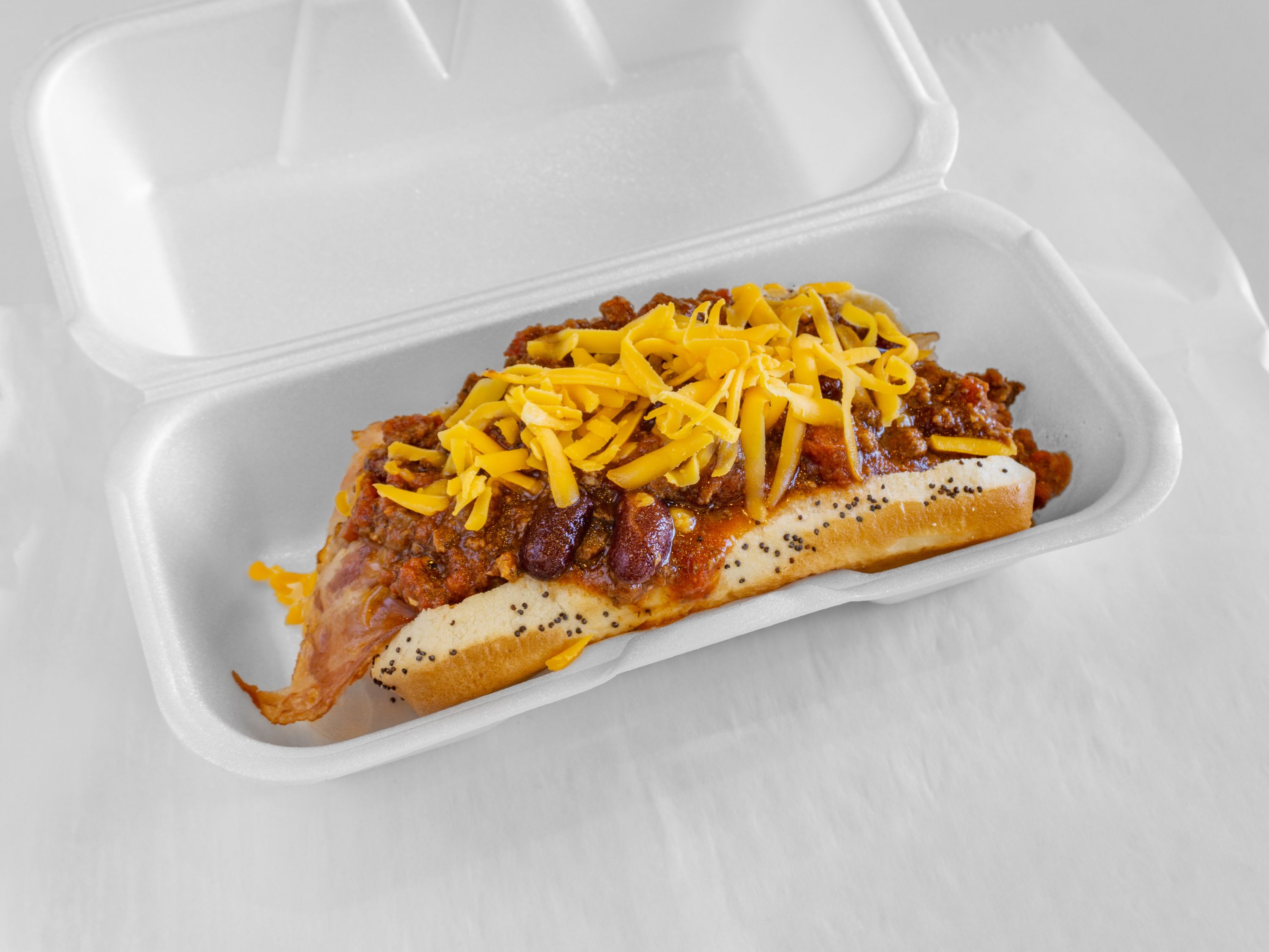 Chili Bacon Cheese Dog