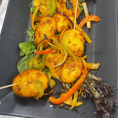 Achari Potatoes Grilled
