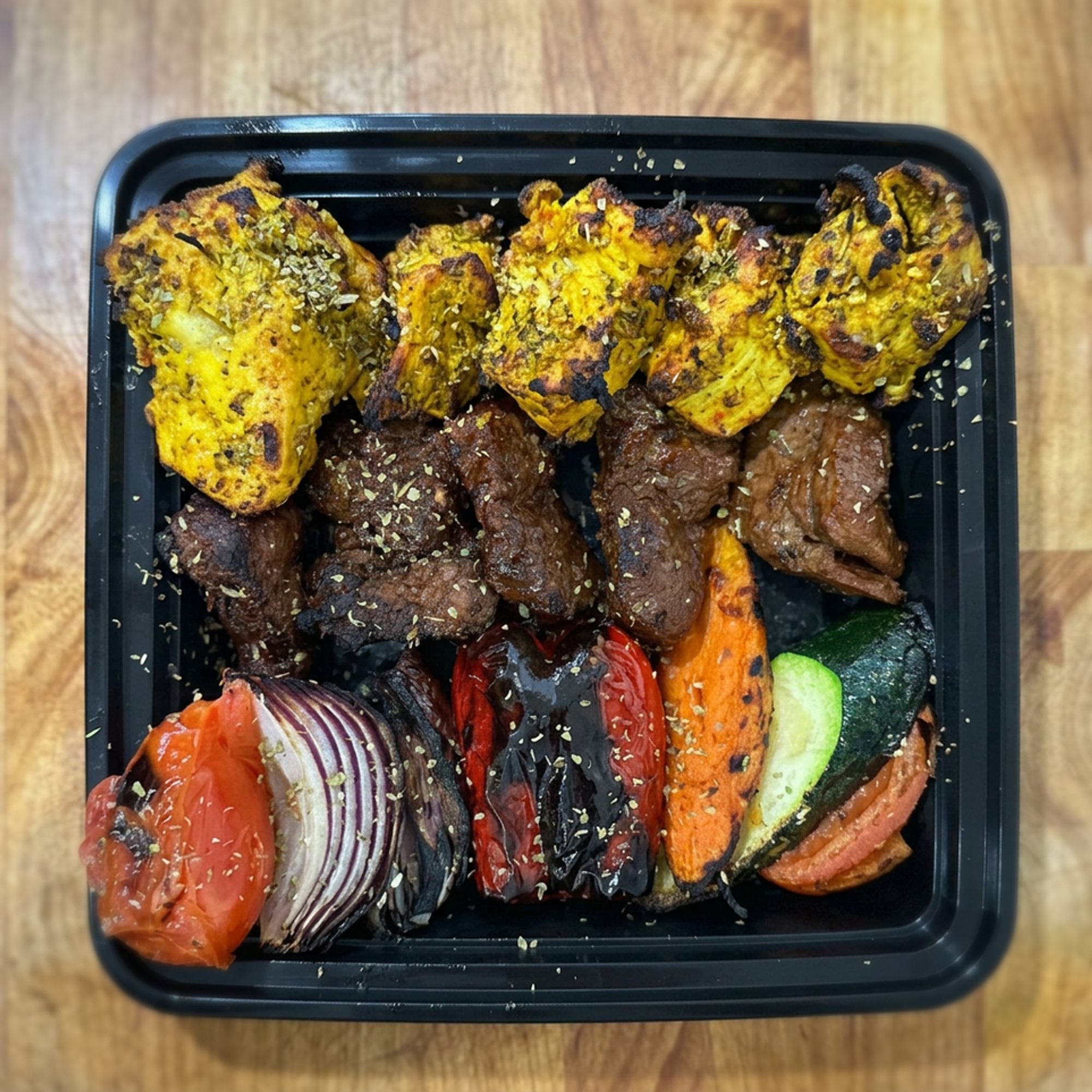 Tri-Mixed Shish Platter (Beef, Chicken, Lamb)