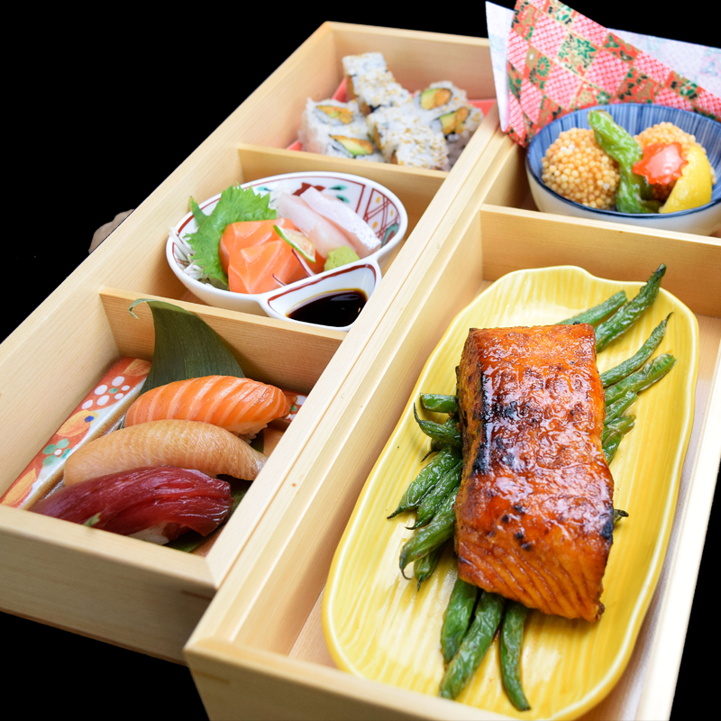 Click to expand image of Bento Box | Grilled Salmon