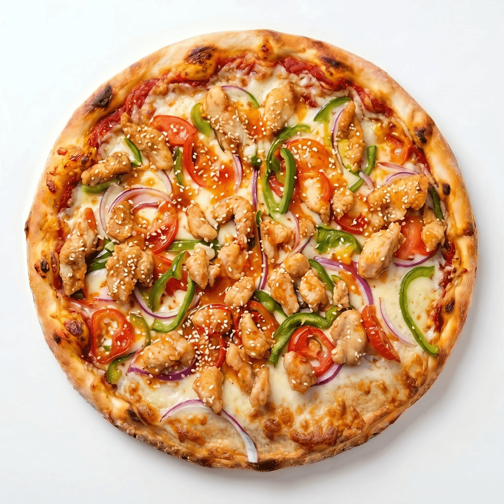 Sesame Chicken Chili Pizza