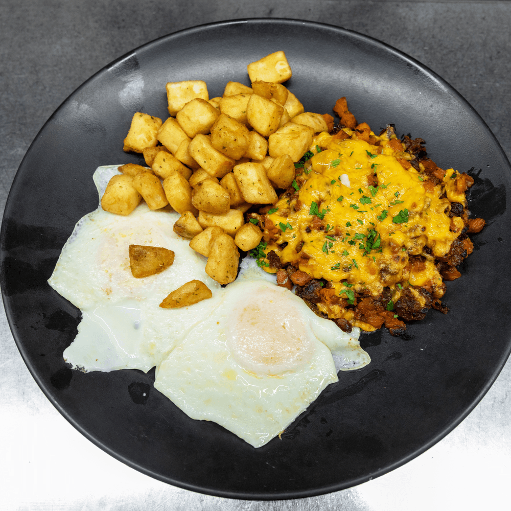 Sweet Potato & Chorizo Hash & Eggs