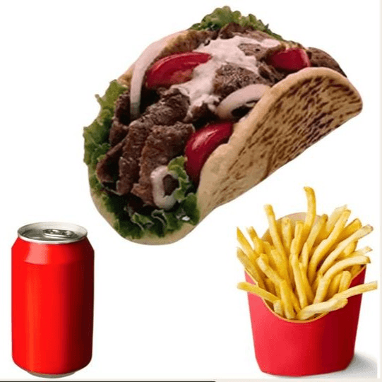 Gyro, Fries & Soda (Excludes Lamb) Combo