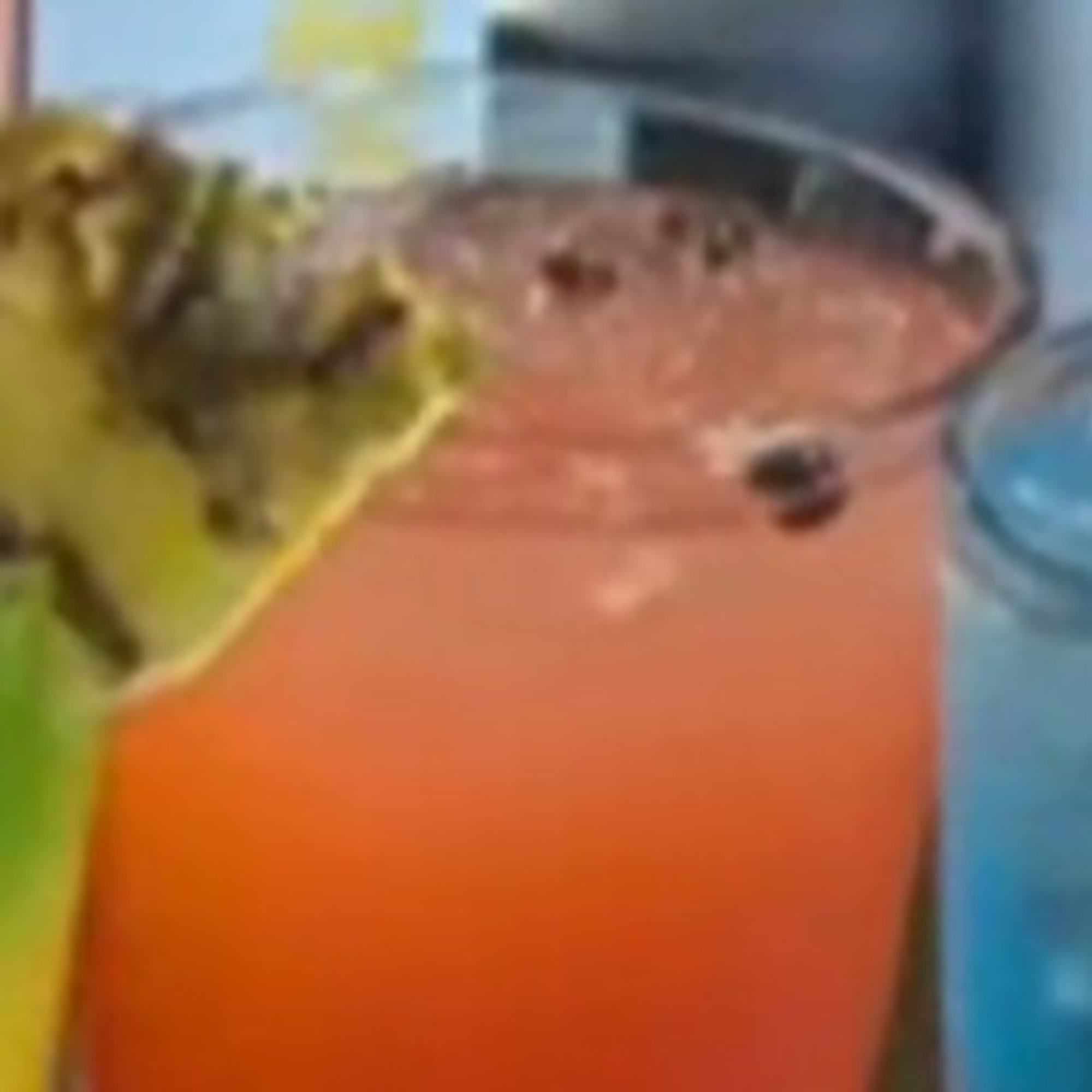 Rum punch mocktail