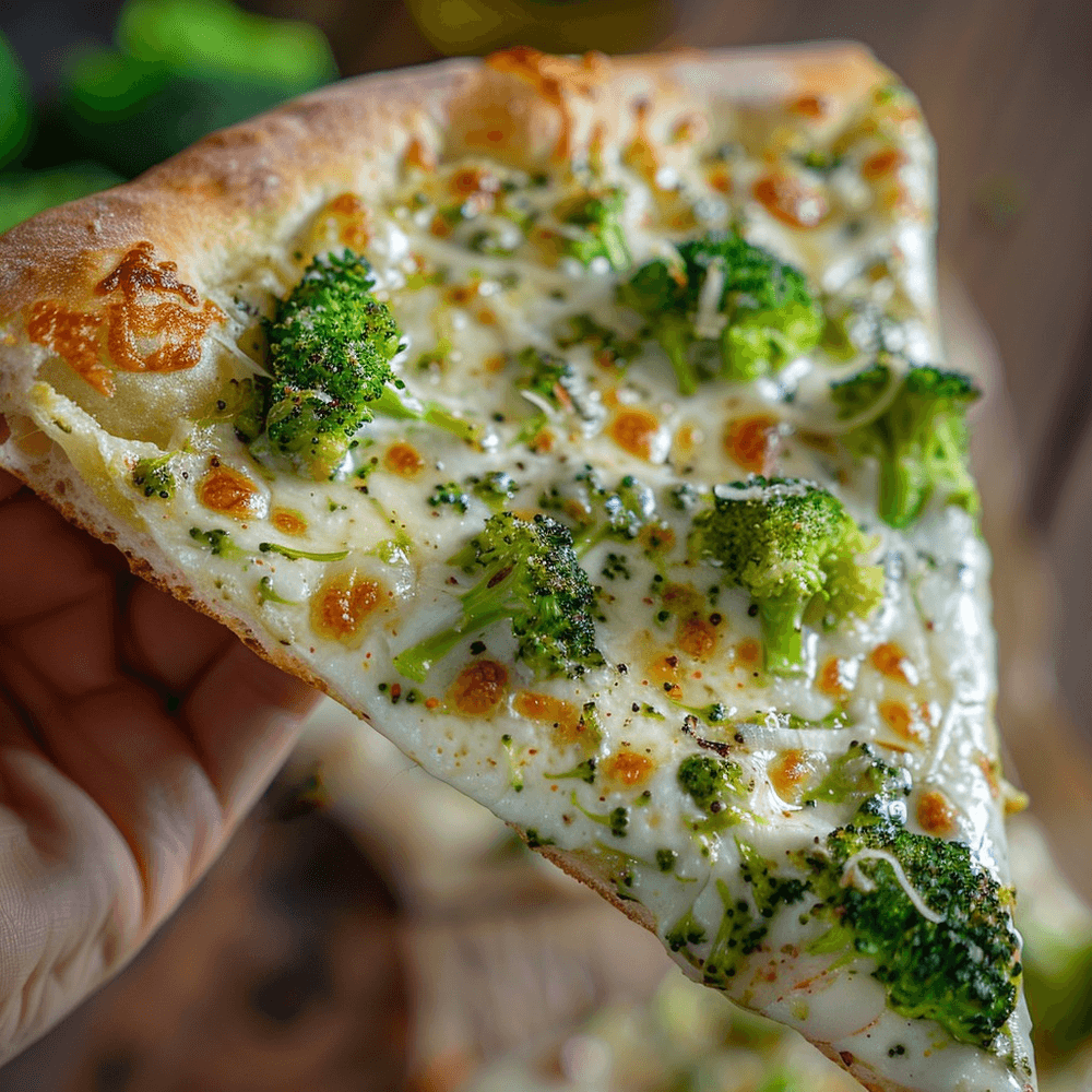 White Broccoli Pizza