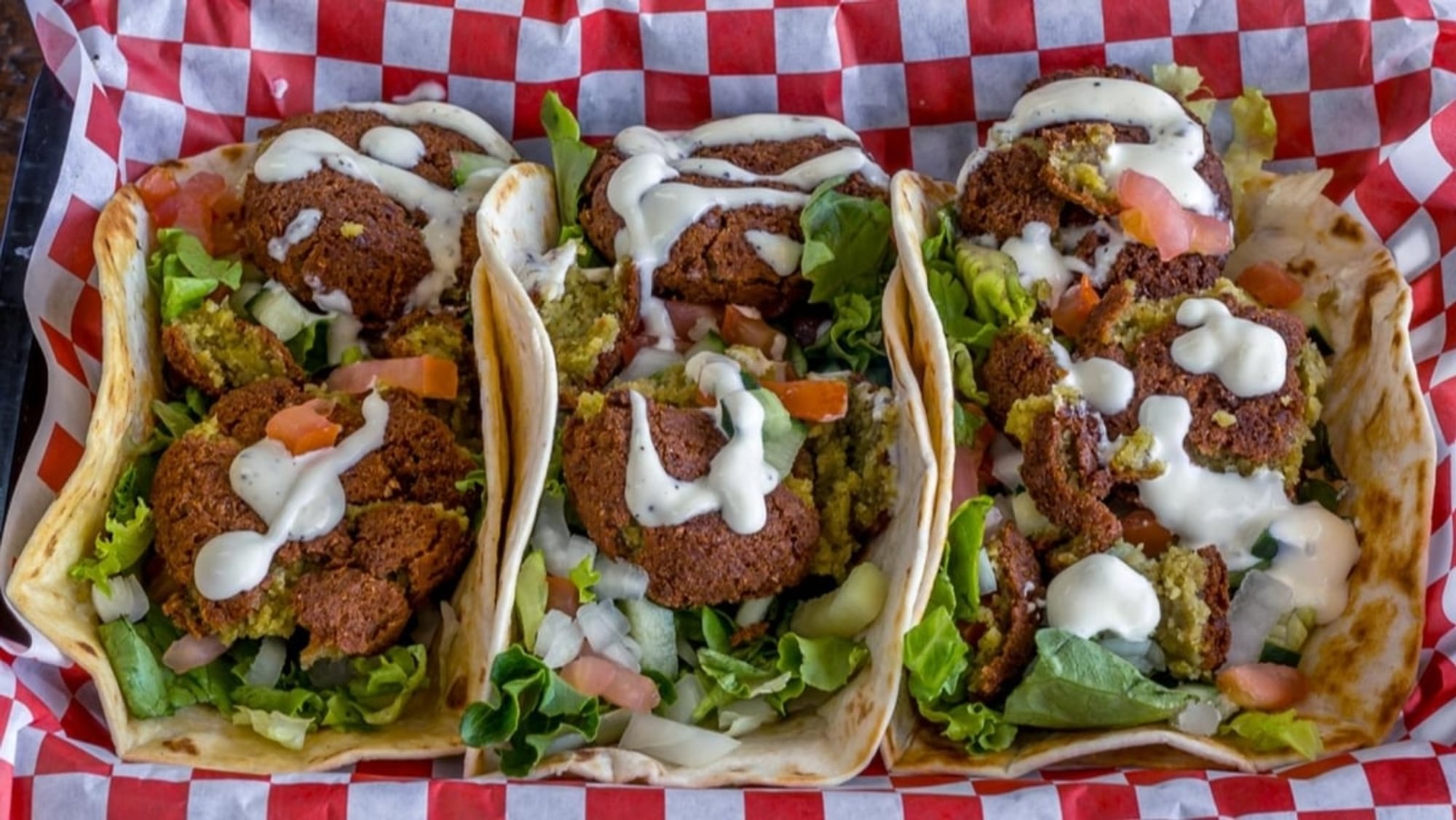 Three Falafel Tacos
