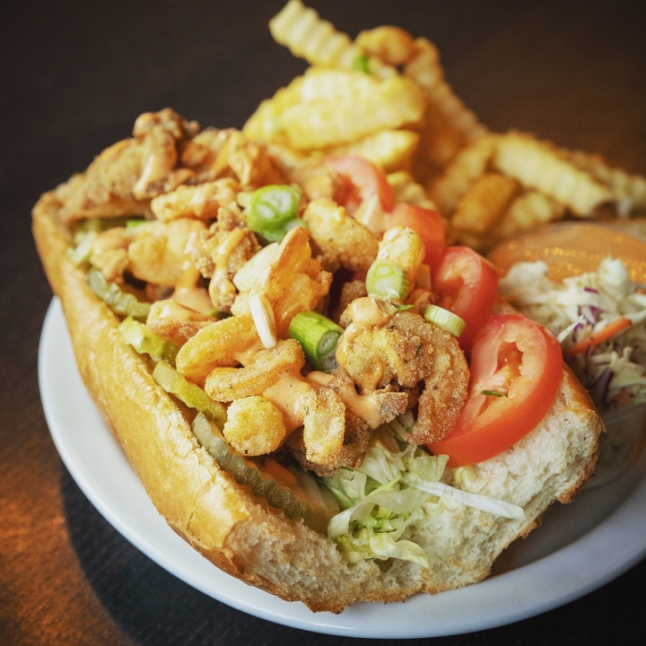Fried shrimp po boy 12in