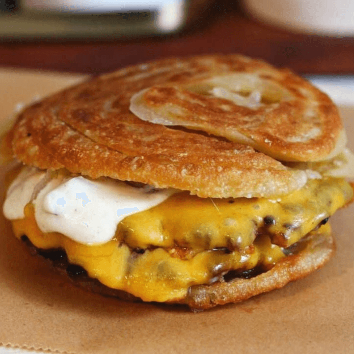 Paratha Smash Burger Chicken w/Fries