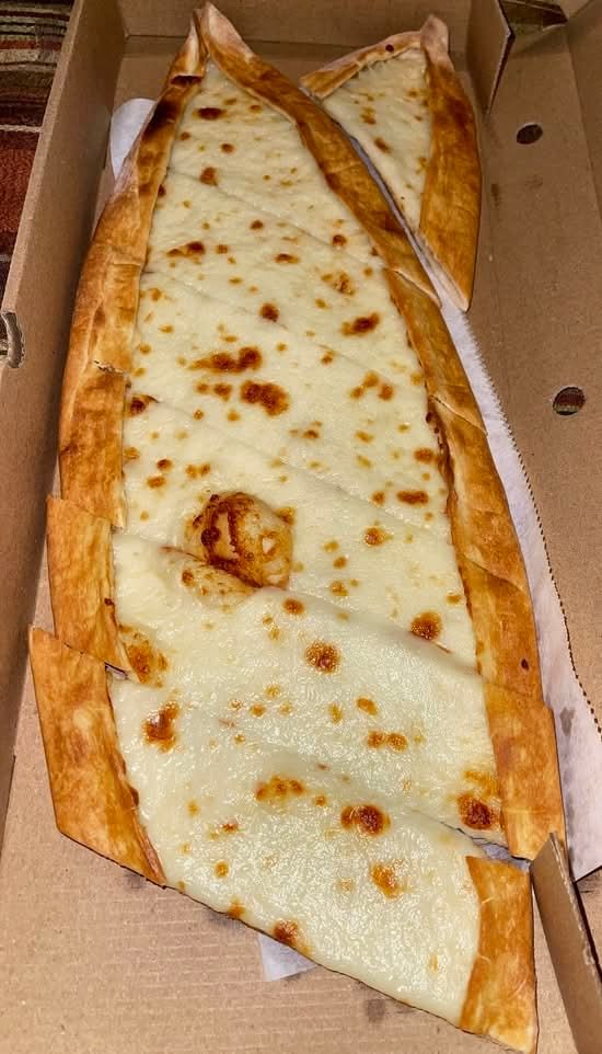 Vegetable and cheese pide