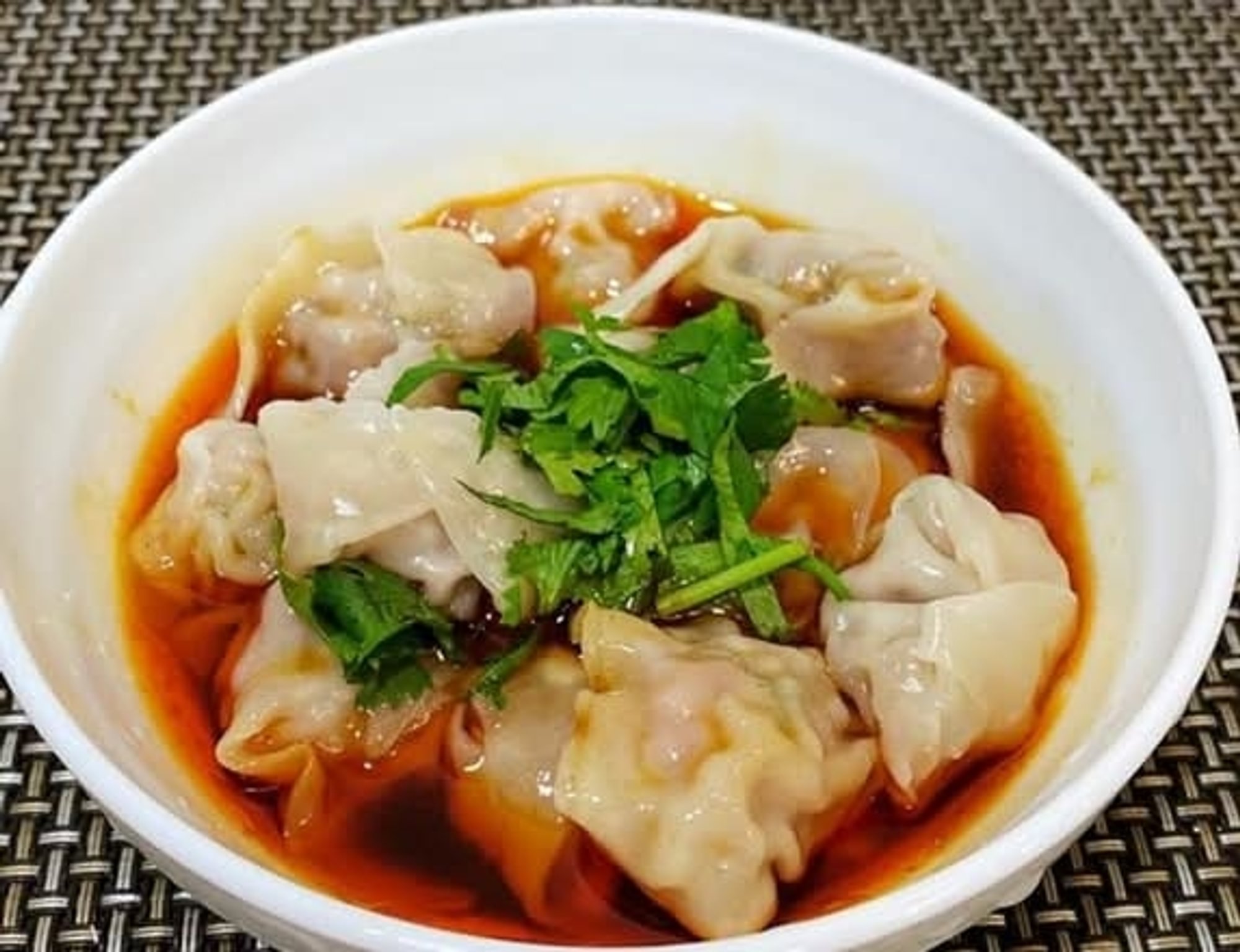 Steamed House-Made Wonton with Chili Oil Soy