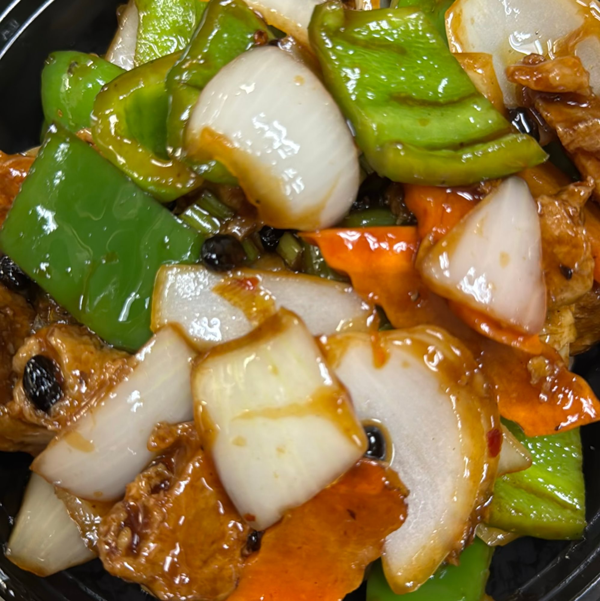 Veggie Chicken with Black Bean Sauce