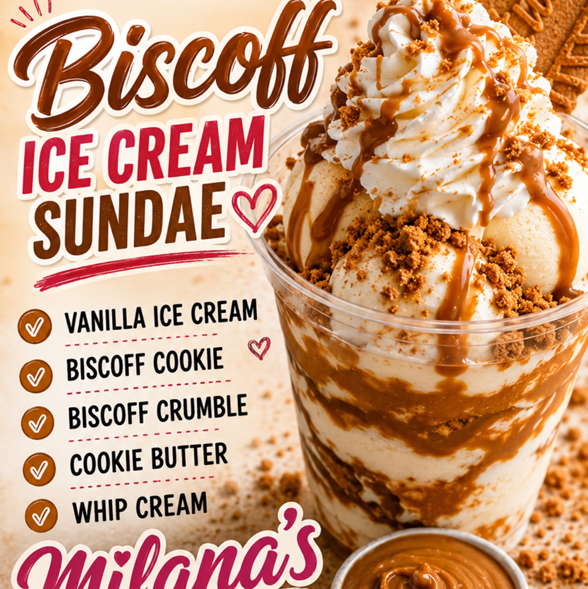 Biscoff Ice Cream Sundae