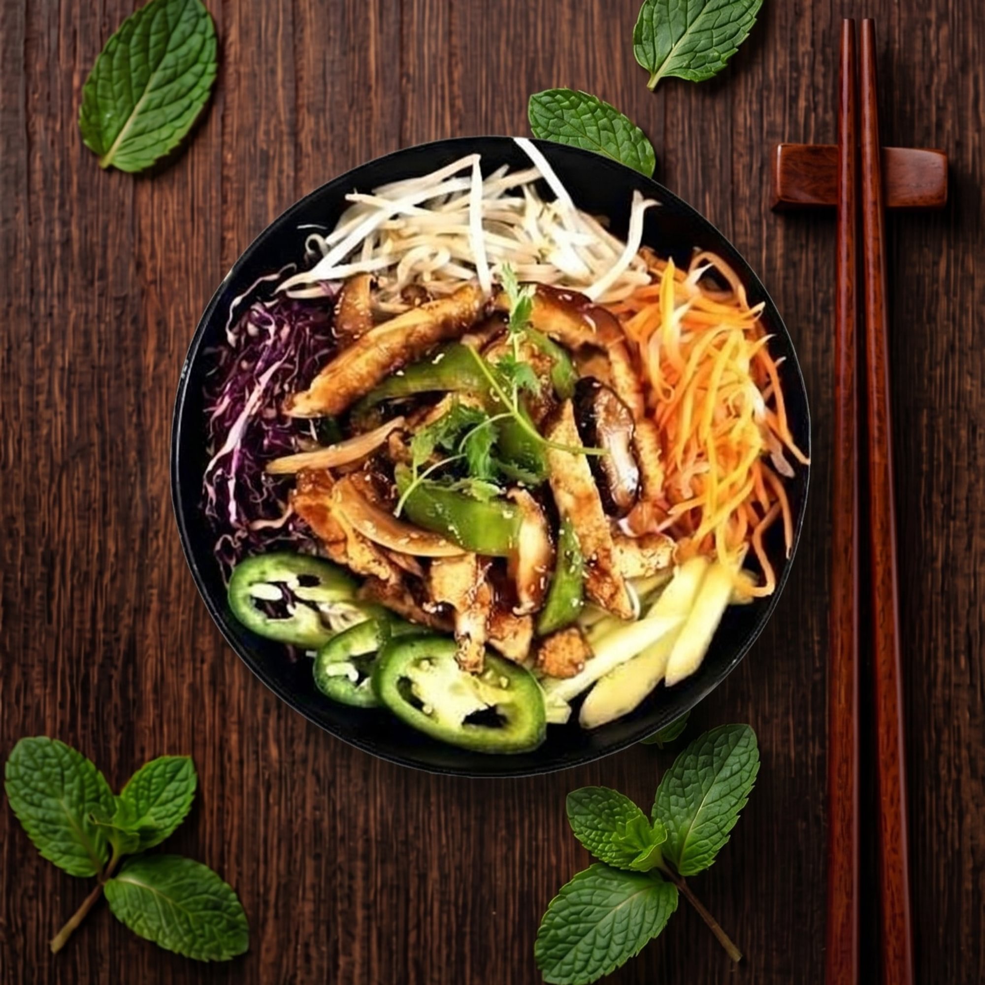Fried Tofu Mushroom Rice/Vermicelli