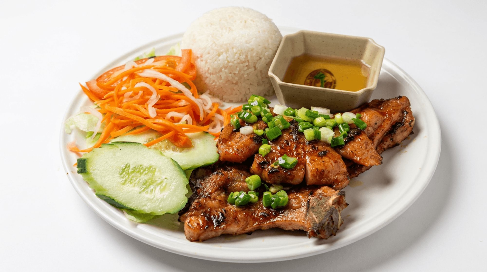 Charbroiled Pork Chop Rice Plate