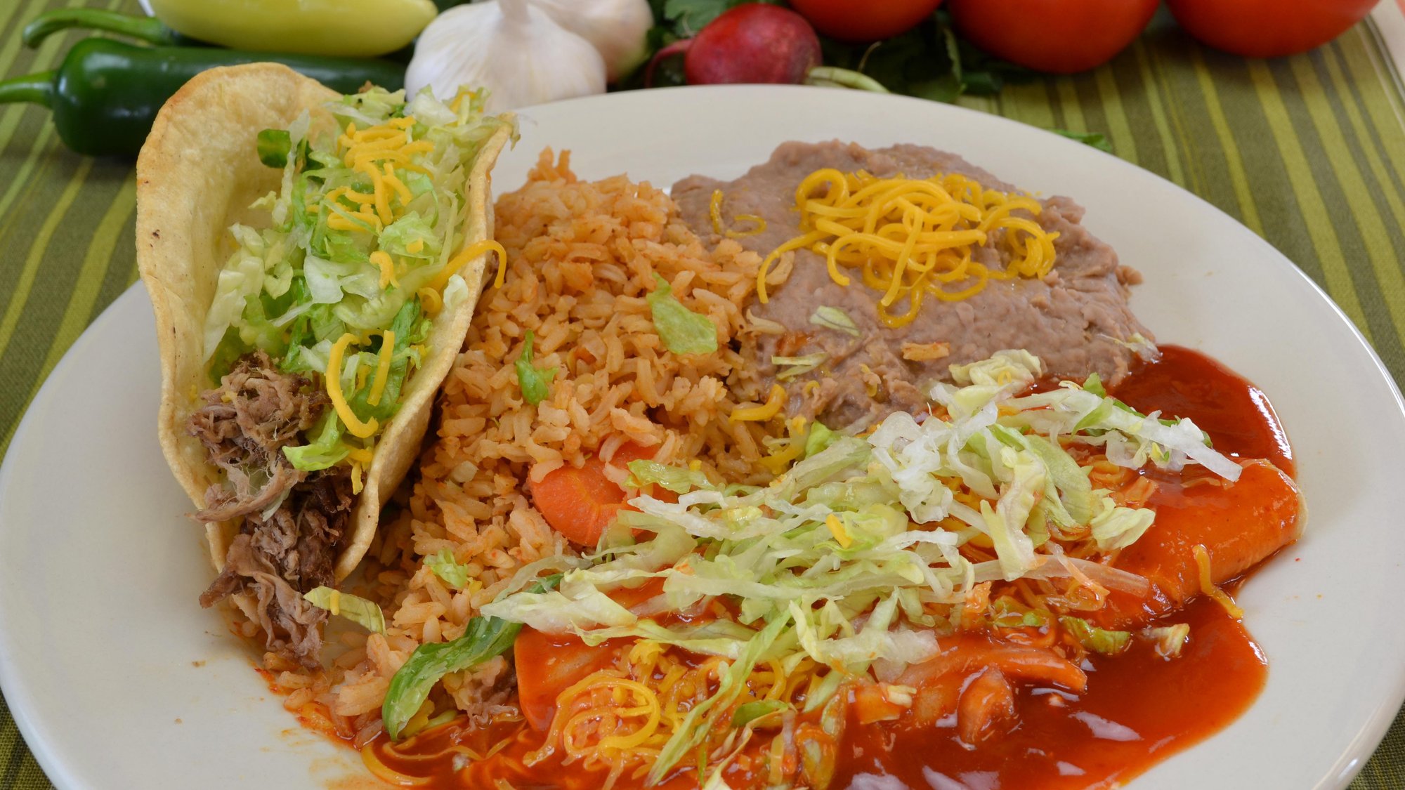 #9 Beef Taco and Enchilada Combo