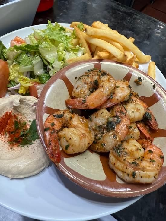 Plate Shrimp Kabob