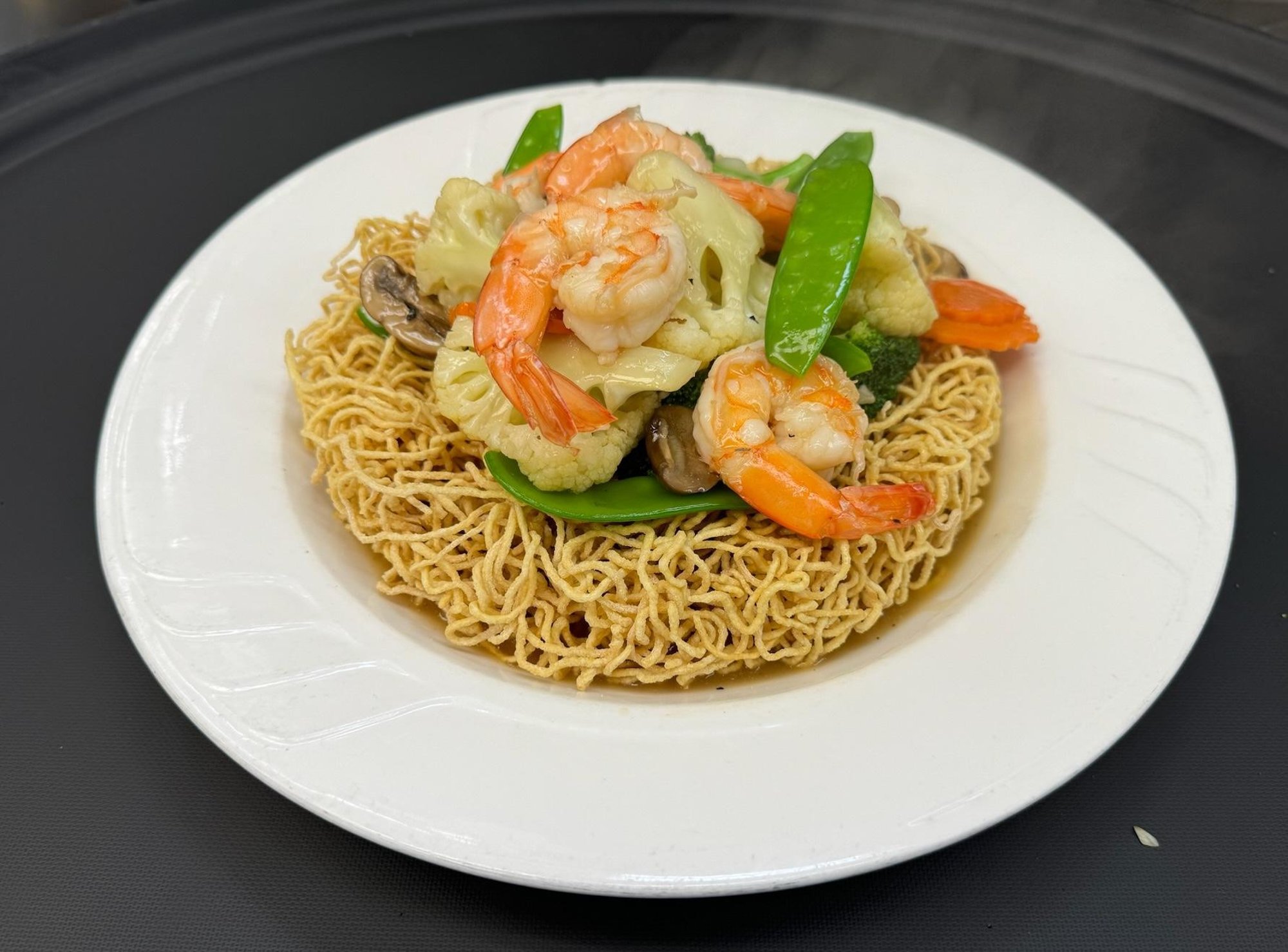 Crispy Egg Noodle Shrimp