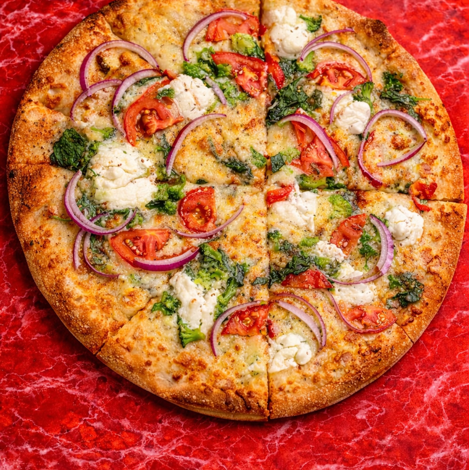 White Deluxe Pizza