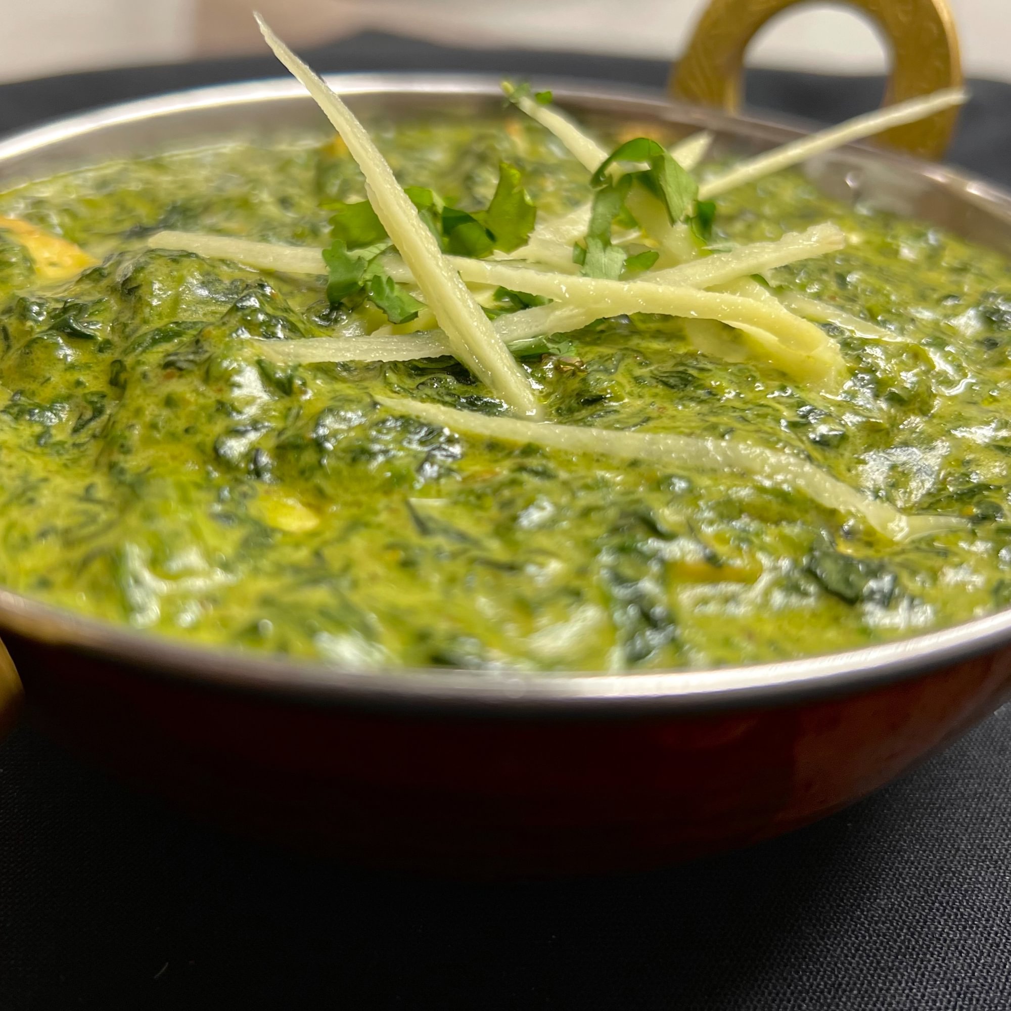 Saag (Spinach) Paneer (Homemade Cheese)