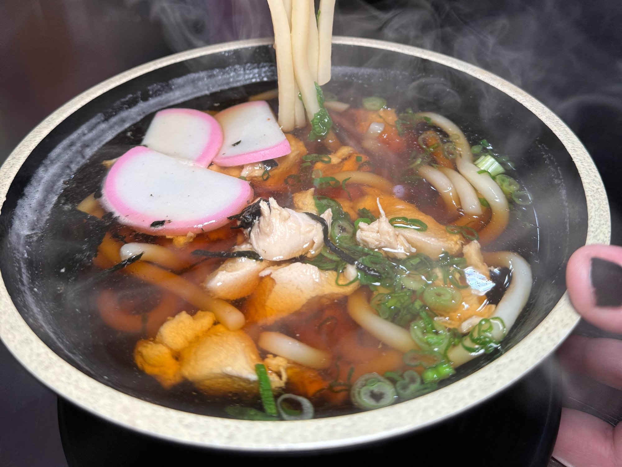 Chicken udon soup