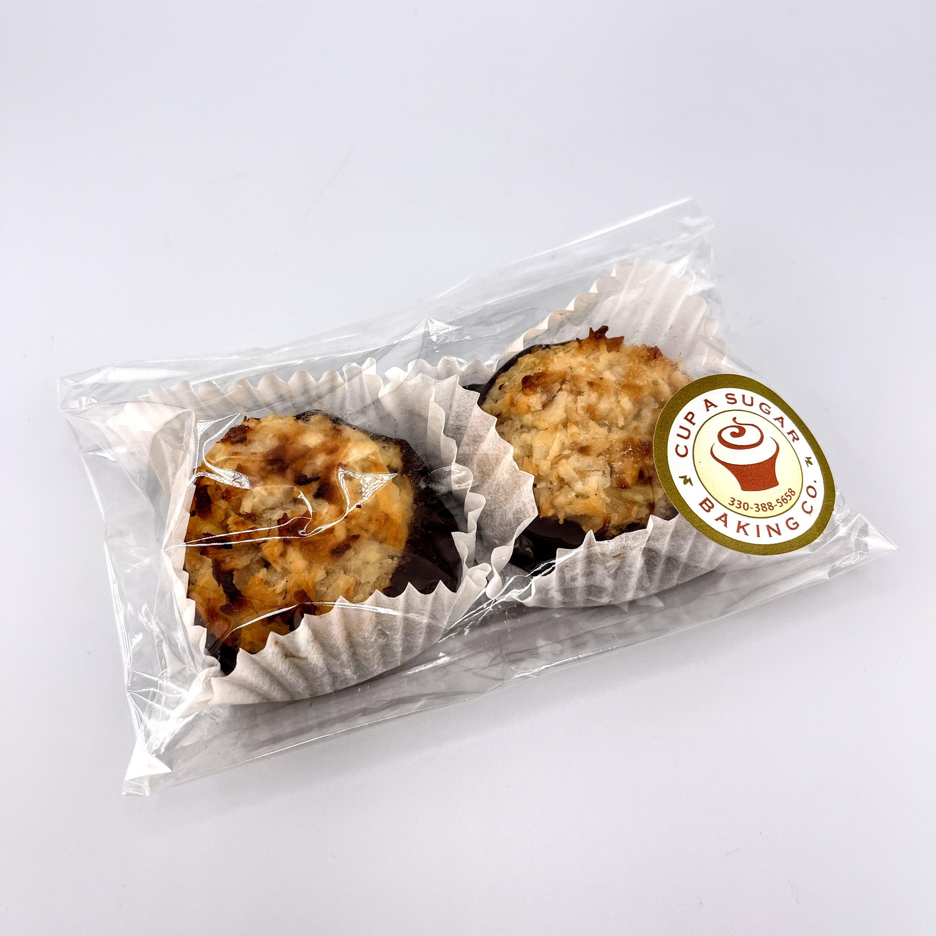 Coconut Macaroons Dipped in Chocolate