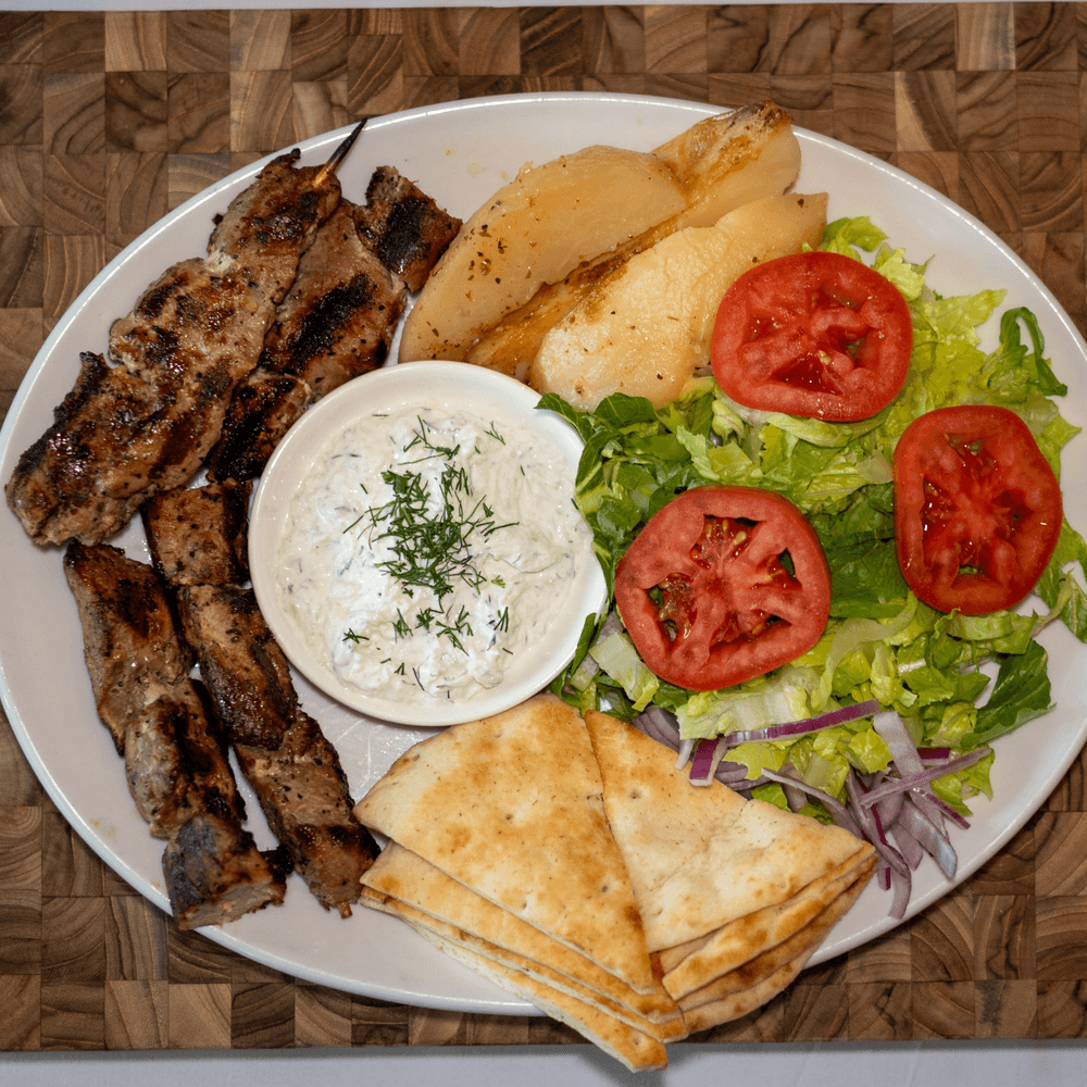 Pork Souvlaki Platter
