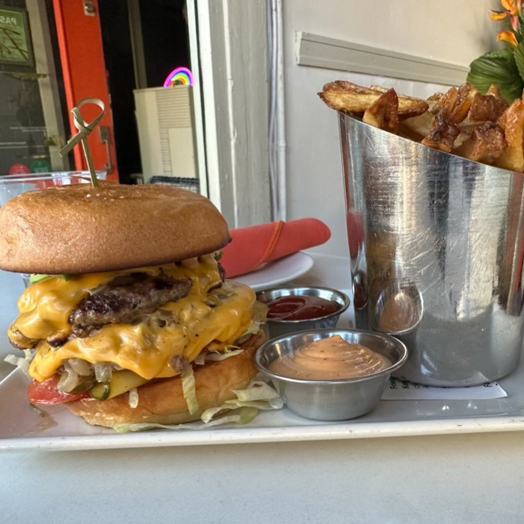 Fable’s Double Cheeseburger with House-Cut French Fries
