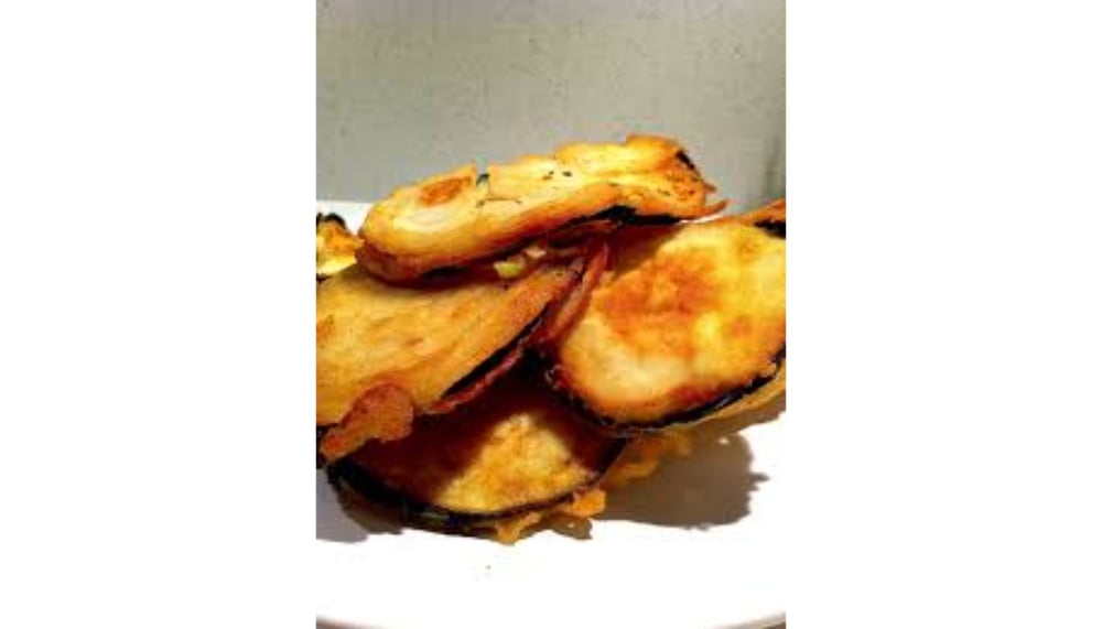 Egg Plant Bajji (4) - Vegan, Gluten free