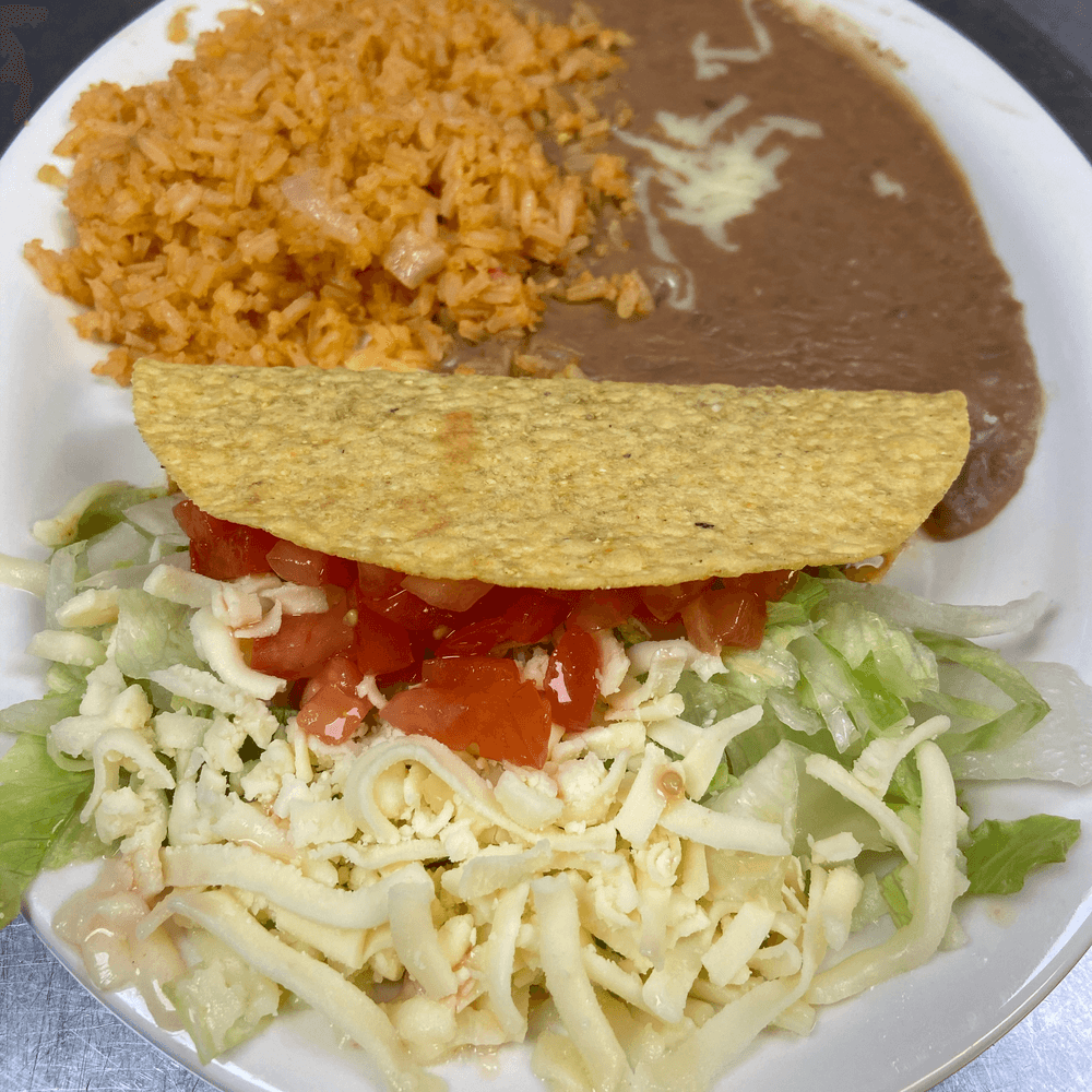 Taco, Rice and Beans