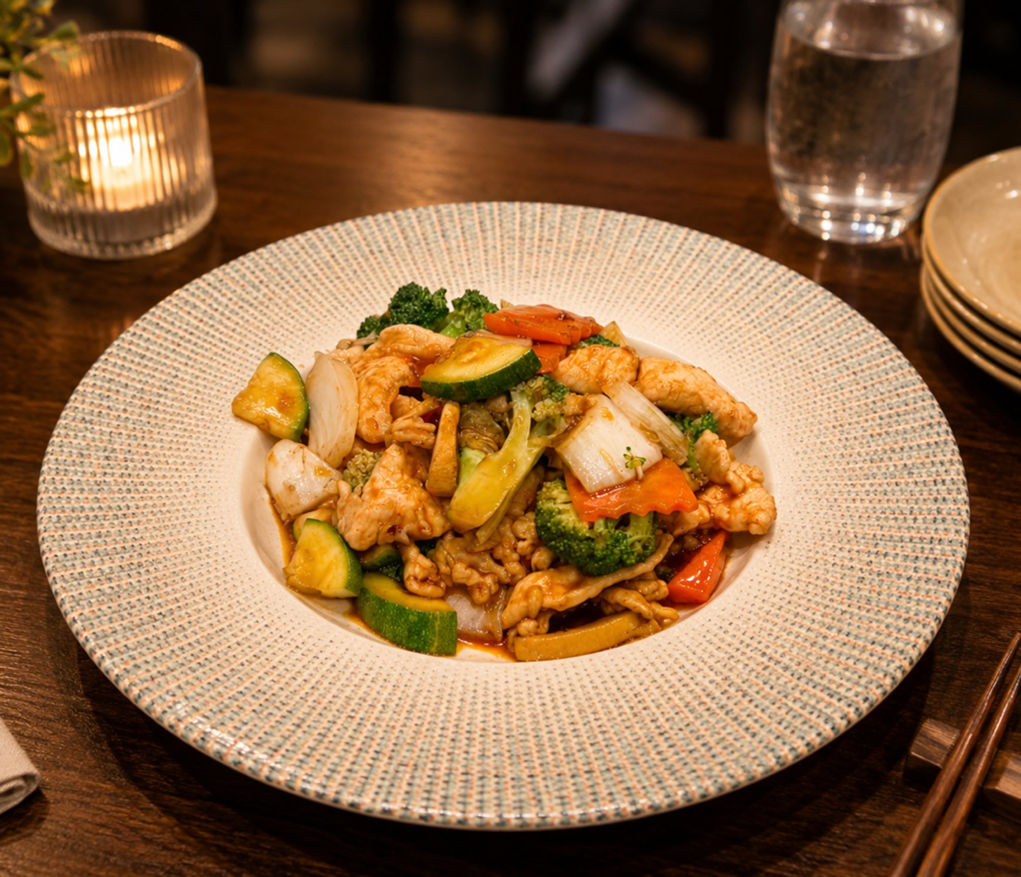 Chicken with Vegetables / 素菜鸡