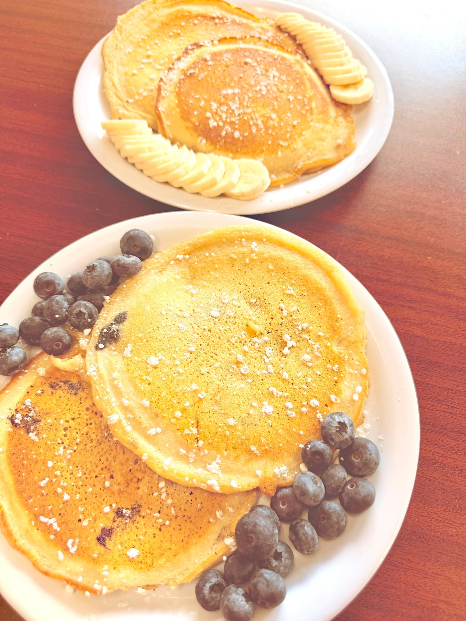 Blueberry pancakes Or Banana pancakes