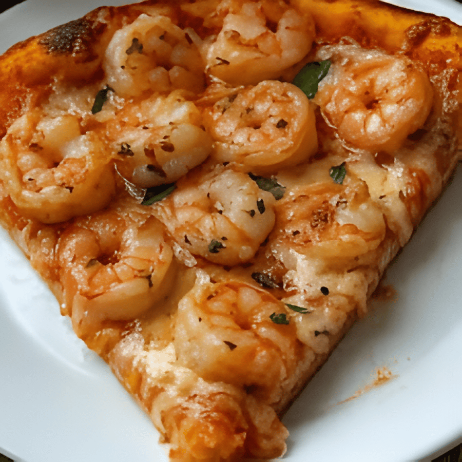 Cajun Chicken & Shrimp Alfredo Pizza