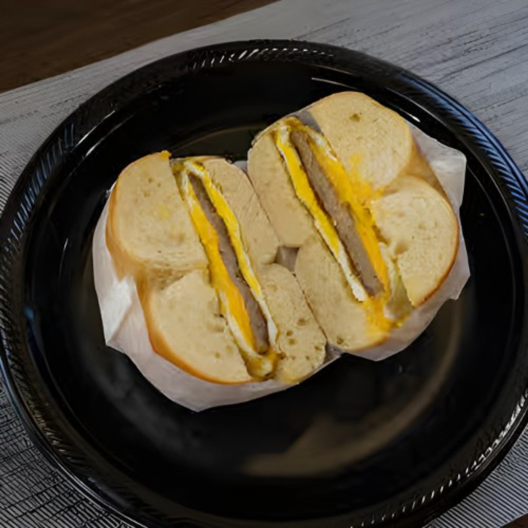 Sausage, 2 Eggs, Cheese Sandwich