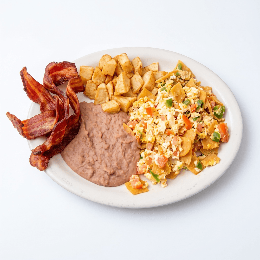 Migas [Eggs with Tortilla Strips] Breakfast