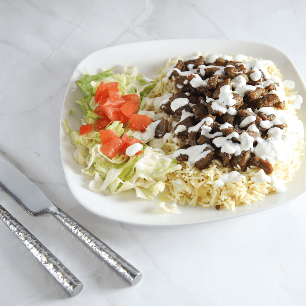 Philly steak over rice