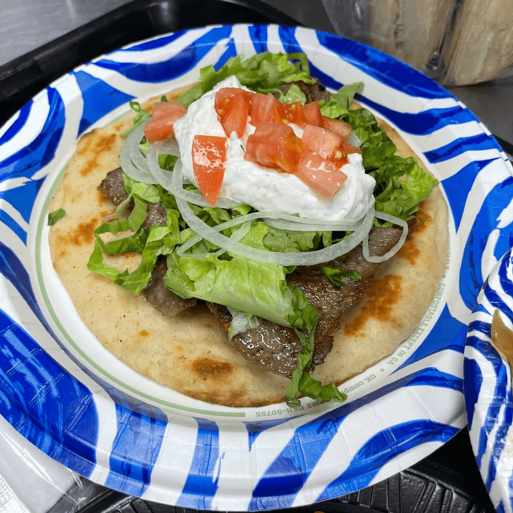 Traditional Gyro Meat on Pita
