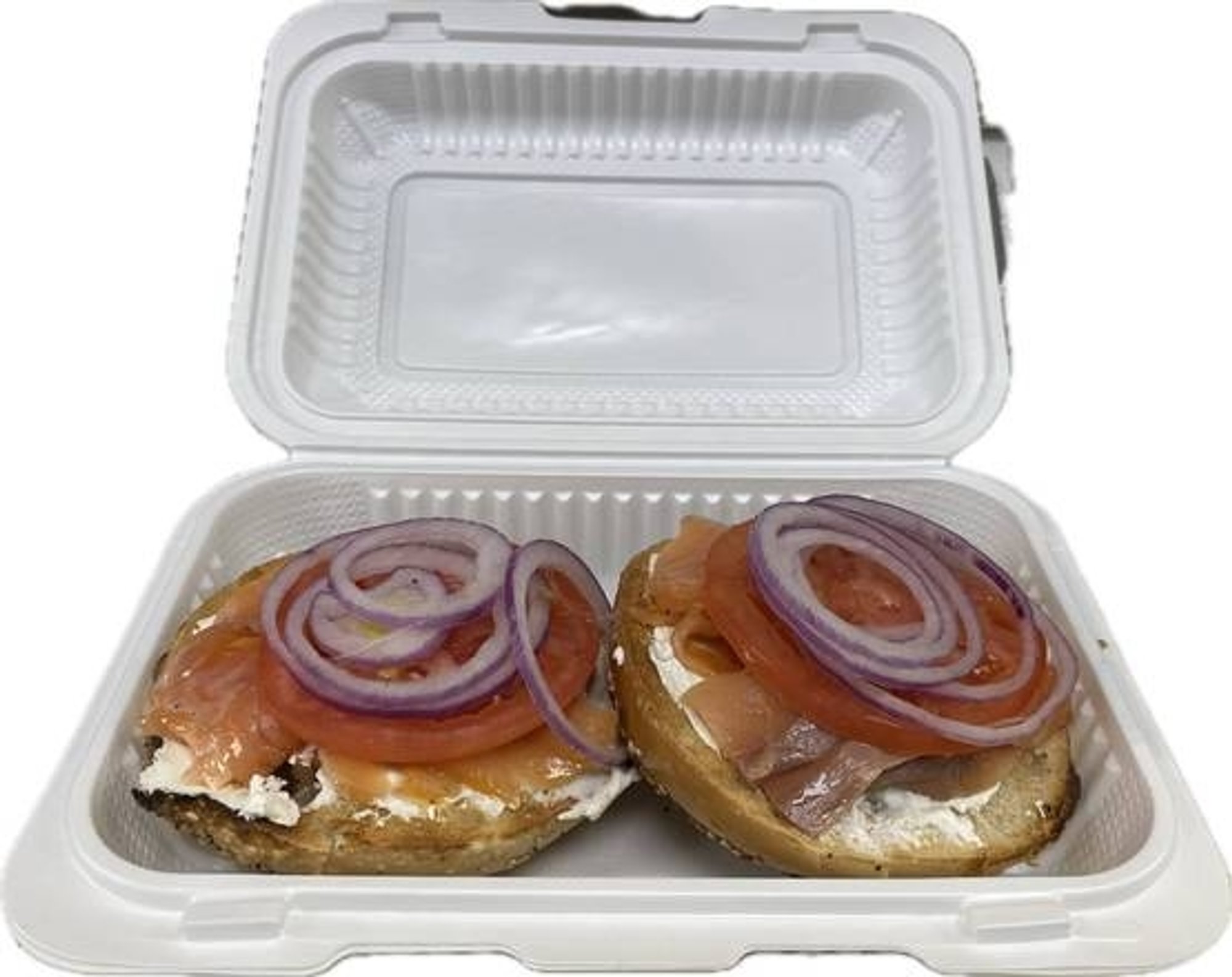 Lox, Cream Cheese, Onion and Tomato